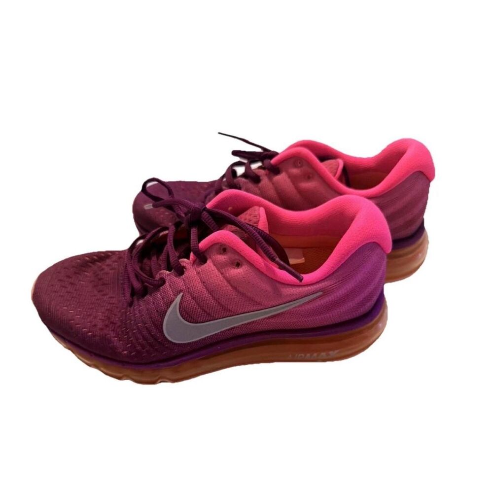 Nike Air Max 2017 Pink Orange Running Shoes Size 7.5